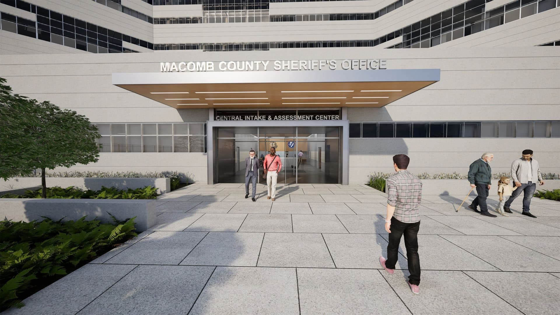 Entrance of the Macomb County Central Intake and Assessment Center