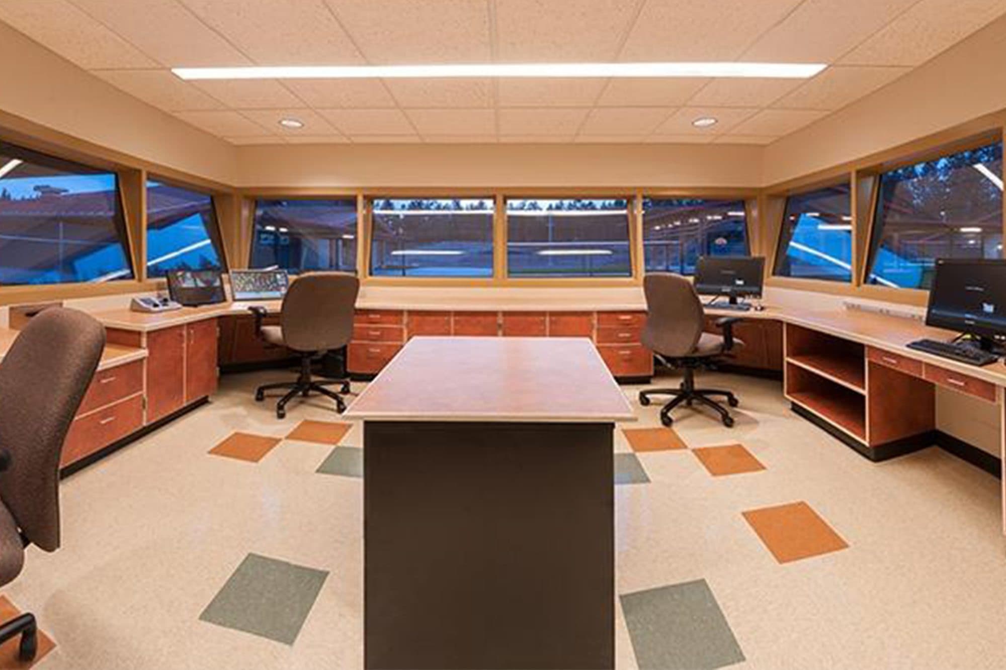Dispatch and control room at the Nisqually Public Safety Complex
